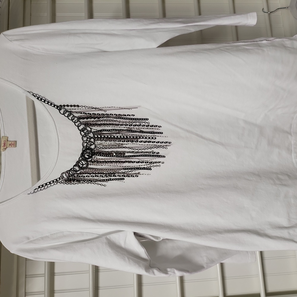 Reba size extra large cotton 3/4 sleeve designer tee